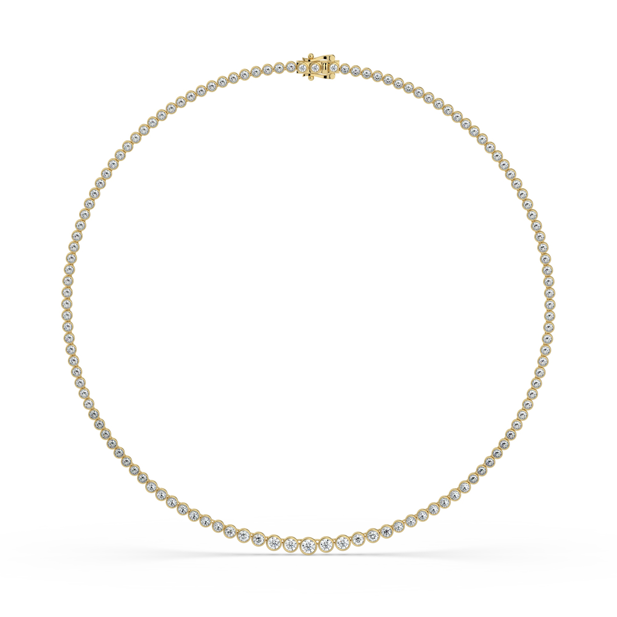 Graduated Bezel Lab Diamond Tennis Necklace (5 ct. tw.)